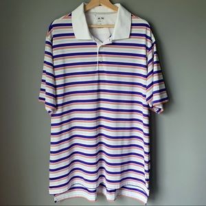 Adidas Golf Climalite Mens Striped Polo Shirt
